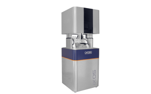iX05 nanoindenter for material property analysis in operando conditions. Isometric view with vacuum chamber open.